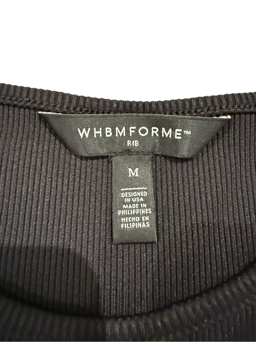 WHBM Forme Rib Sleeveless Midi Dress in Black - Picture 3 of 10